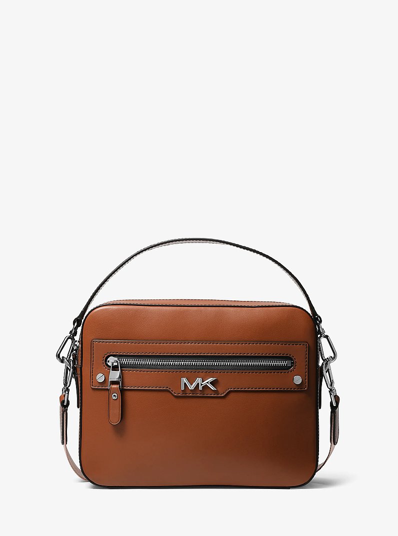 Varick Leather Camera Bag in LUGGAGE | Michael Kors