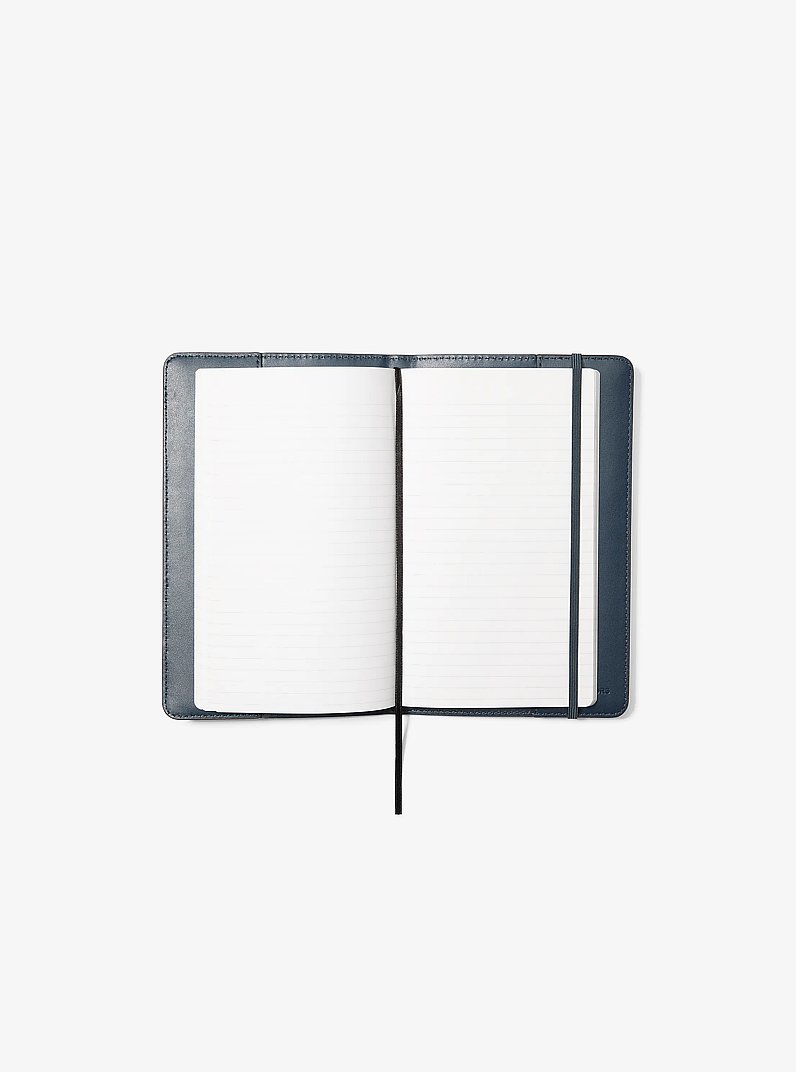 Medium Embellished Denim Notebook in WASHED DENIM | Michael Kors