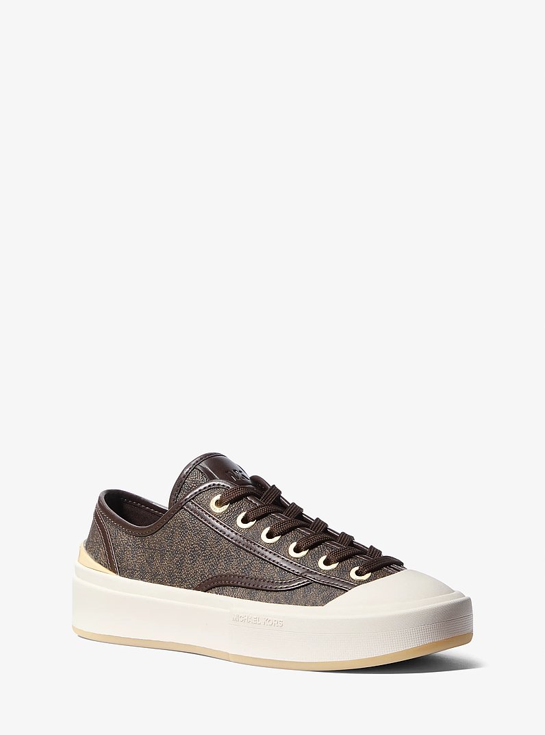 Jude Signature Logo Sneaker in BROWN | Michael Kors