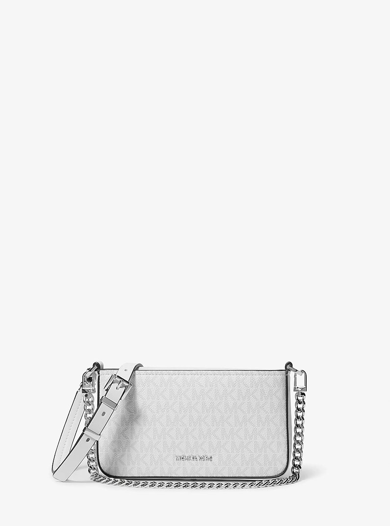 Bryant Small Signature Logo Convertible Pochette in OPT/ALLUM | Michael Kors