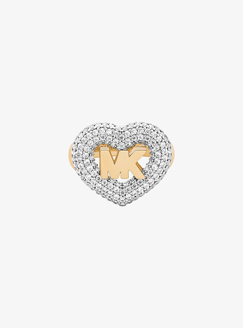 Logo and Pav&eacute; Heart Ring in OR | Michael Kors