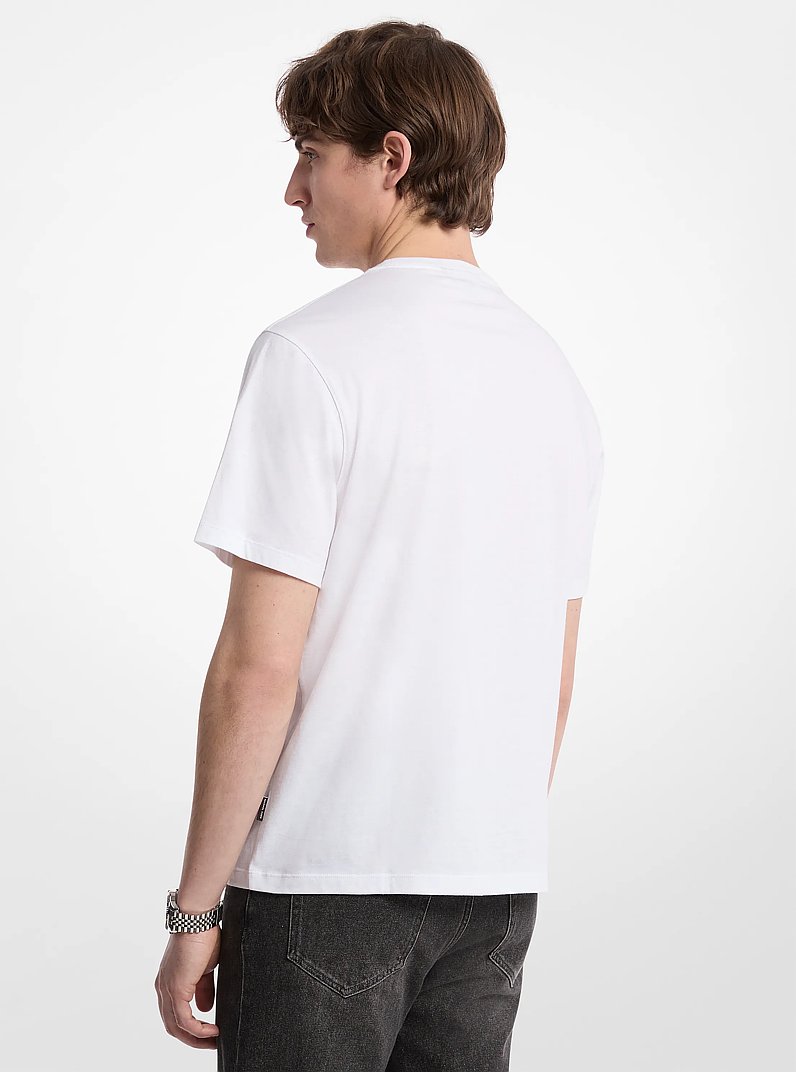 T-Shirt aus Baumwolle mit Logo in WEISS | Michael Kors
