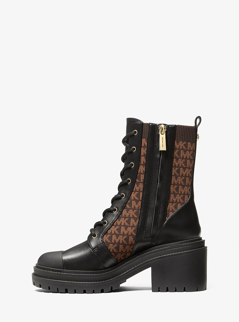 Hanley Logo Knit Boot in BROWN MULTI | Michael Kors