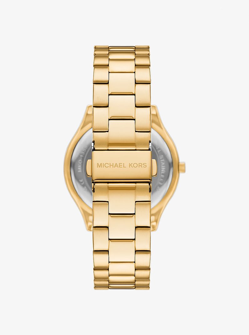 Oversized Aspyn Gold-Tone Watch and Jewelry Gift Set  in GOLD | Michael Kors