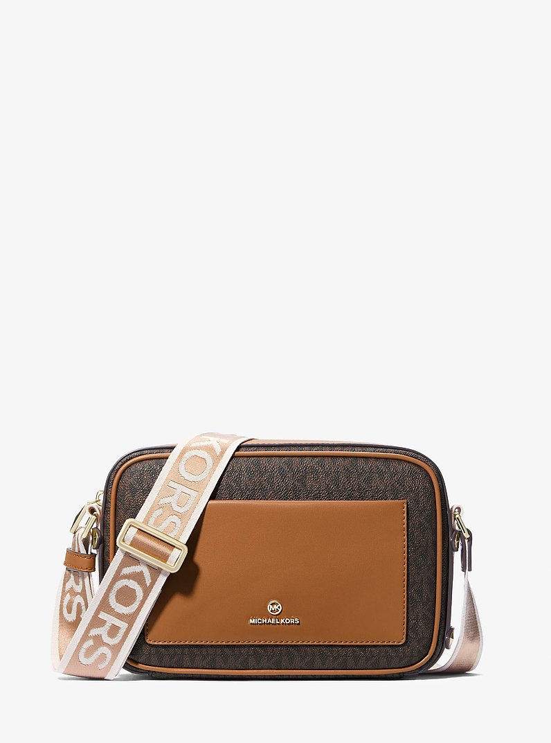 Maeve Large Logo Crossbody Bag in BRN/ACORN | Michael Kors