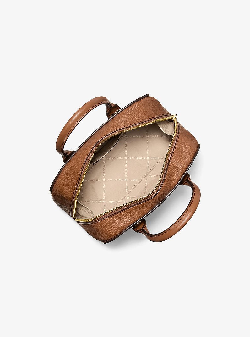 Ashton Small Printed Signature Logo Messenger Bag in BROWN | Michael Kors