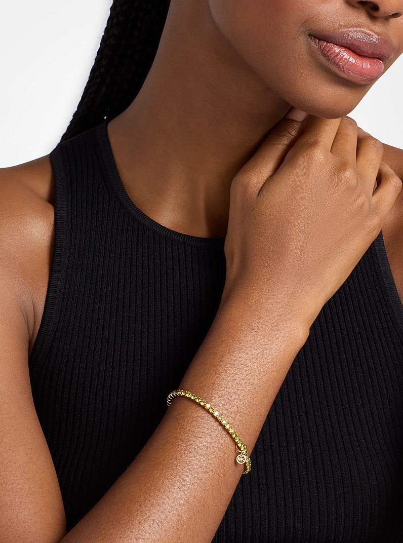 Bracelet rivi&egrave;re extensible in P&Eacute;RIDOT | Michael Kors