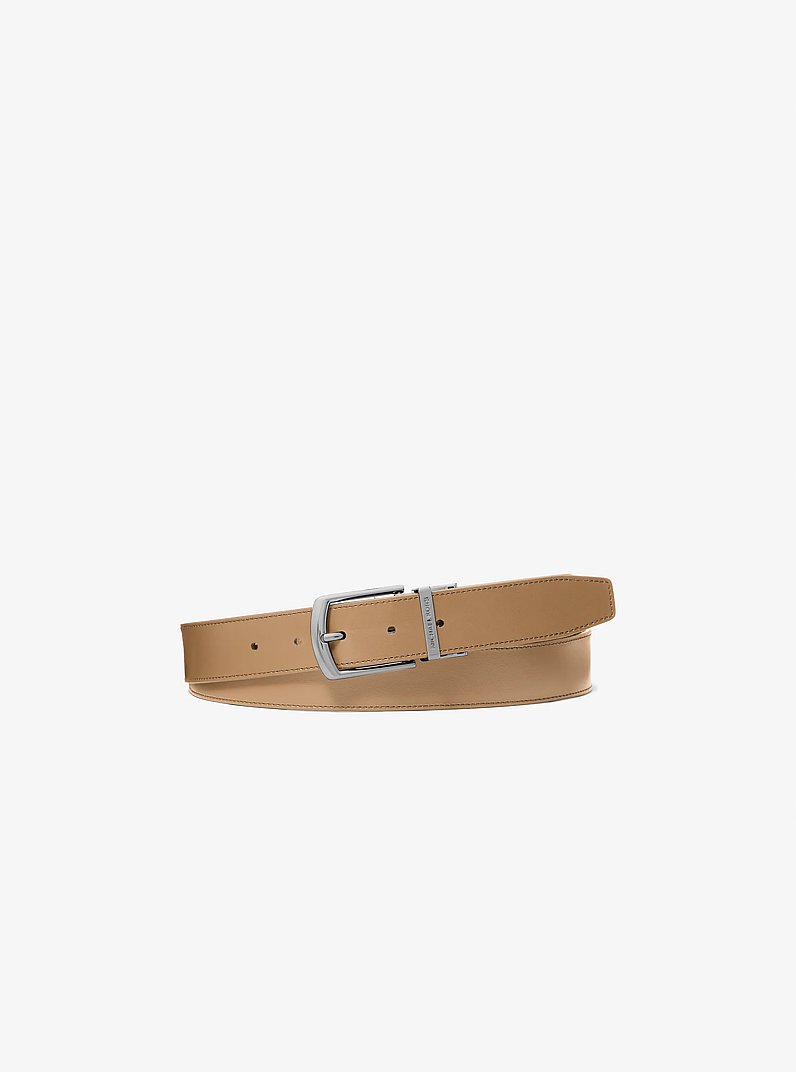 Ceinture r&eacute;versible en cuir &agrave; logo Signature in BOGUE | Michael Kors