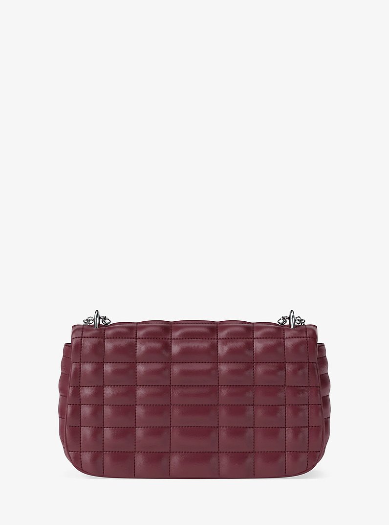 Borsa a spalla Tribeca grande in pelle trapuntata in ROSSO SCURO | Michael Kors