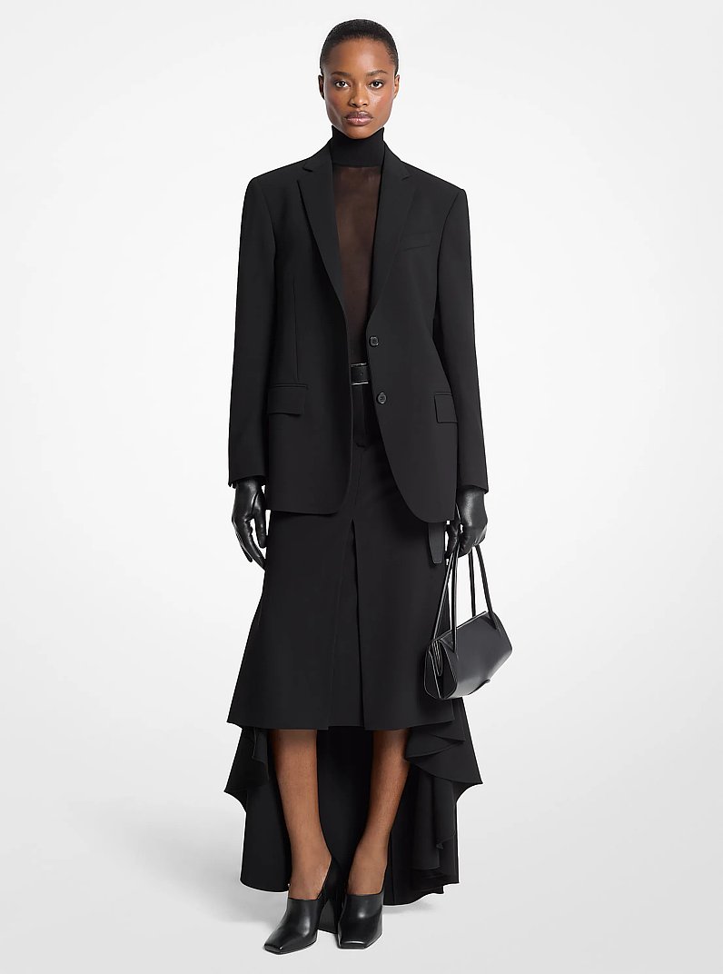 Nico Wool Serge Blazer in BLACK | Michael Kors