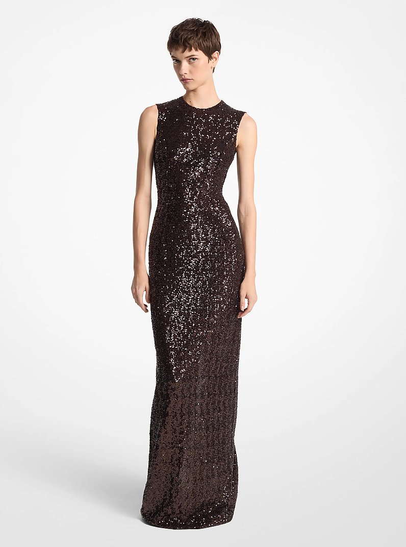 Vestido con lentejuelas in CHOCOLATE | Michael Kors