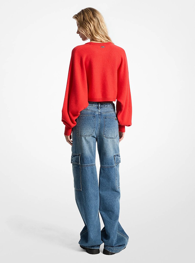 Jersey de lana de manga dolman in SIENA QUEMADO | Michael Kors
