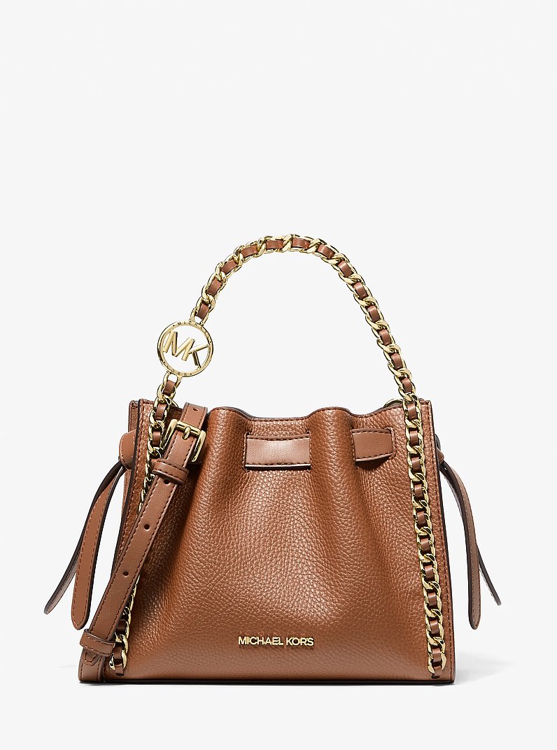 Mina Small Chain Crossbody Bag in LUGGAGE | Michael Kors