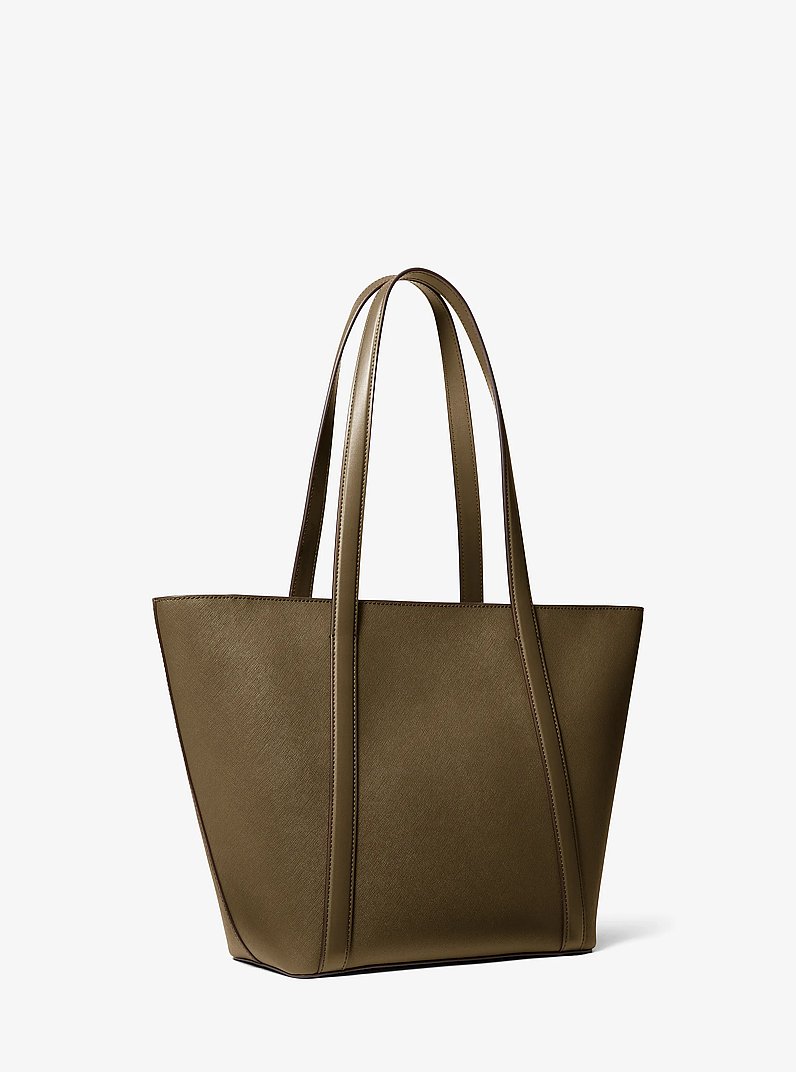 Borsa tote Pratt grande in pelle Saffiano in LODEN | Michael Kors