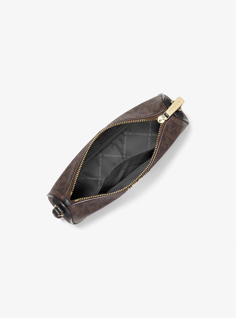 Pochette Jet Set Medium mit Signature-Logomuster in BRAUN/SWZ | Michael Kors