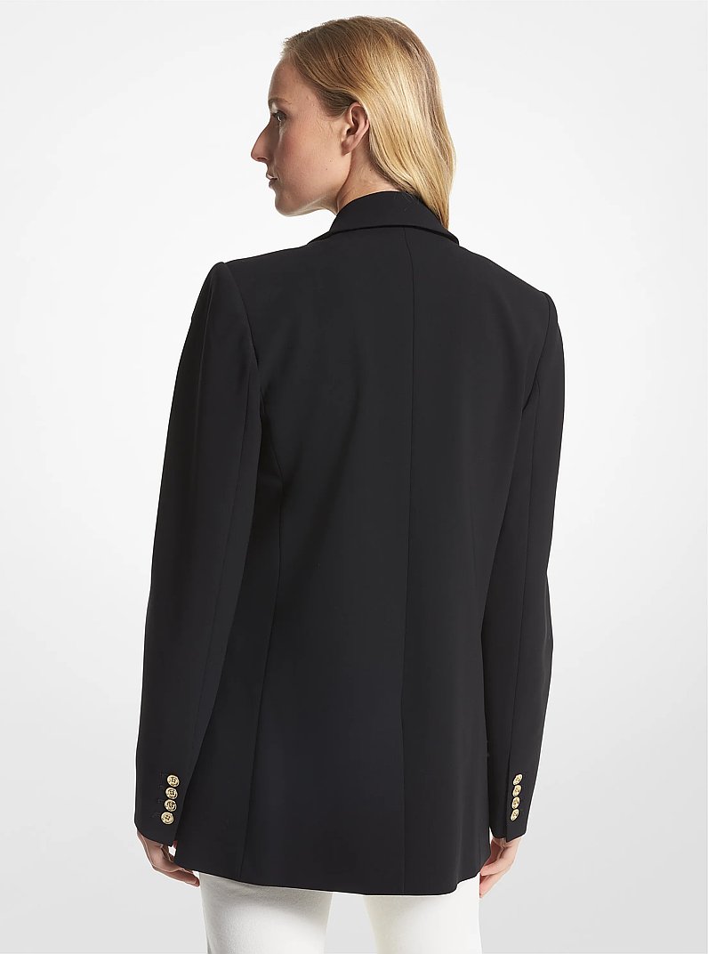 Blazer van cr&ecirc;pe in ZWART | Michael Kors