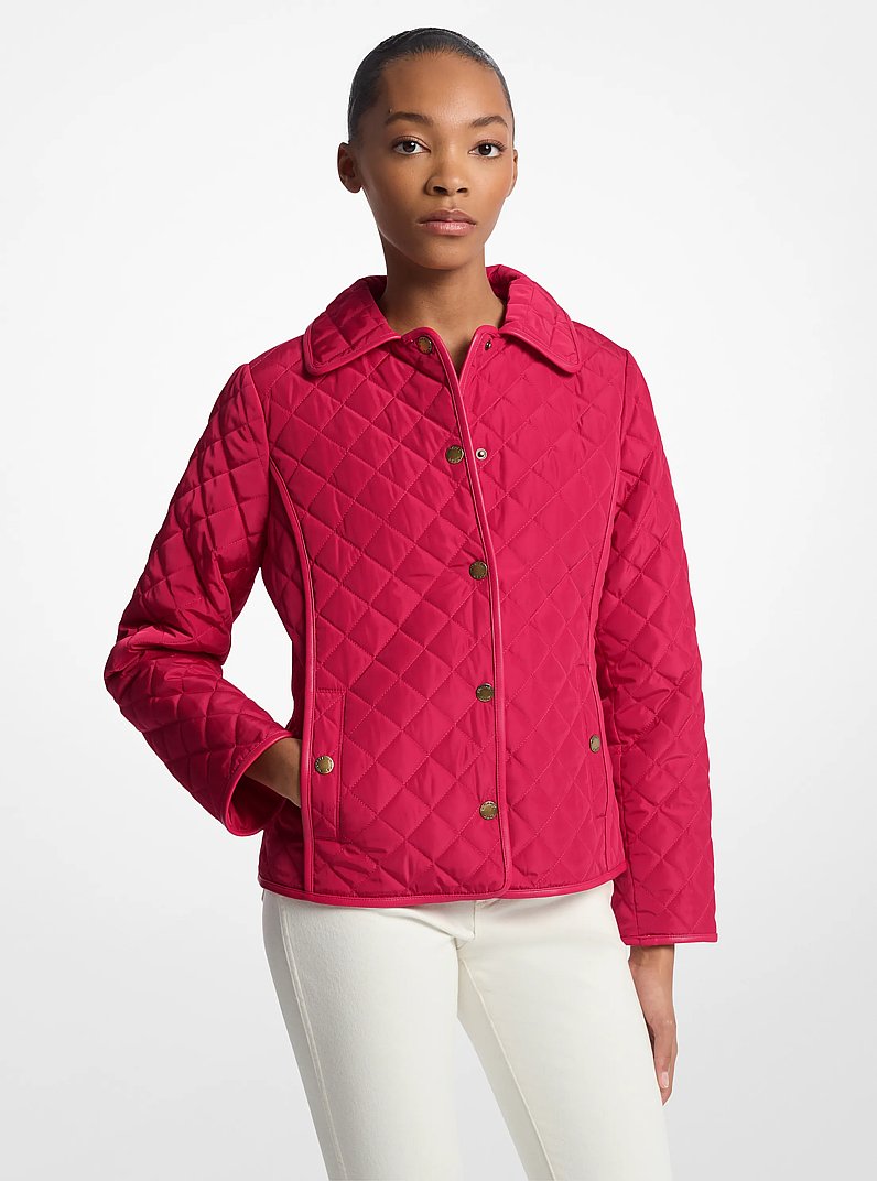 Quilted Jacket in DARKRASPBERRY | Michael Kors