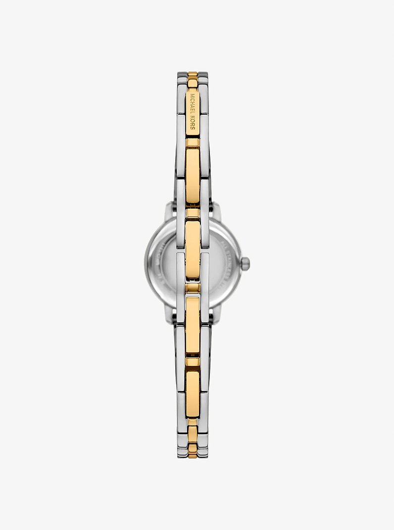 Micro Melissa Pav&eacute; Two-Tone Watch in TWO TONE | Michael Kors