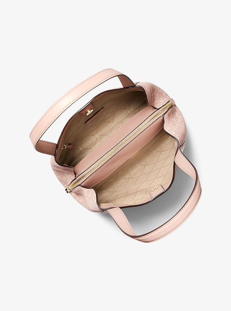 Rosemary Large Signature Logo Shoulder Bag in BALLET | Michael Kors