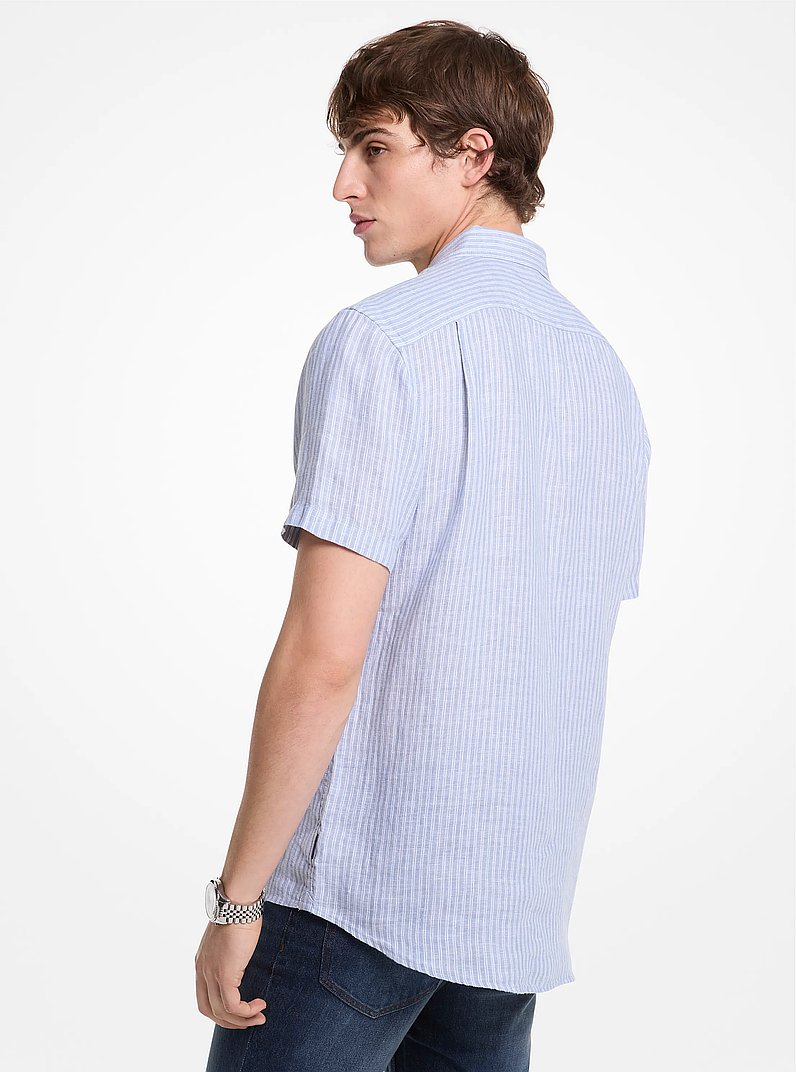Linen Striped Shirt in CHAMBRAY | Michael Kors