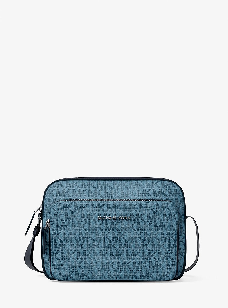 Cooper Signature Logo Flight Bag in DENIM | Michael Kors
