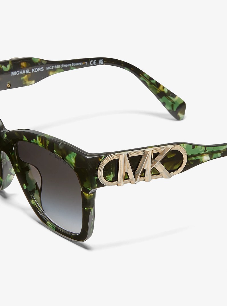 Quadratische Sonnenbrille Empire in AMAZONASGR&Uuml;N | Michael Kors