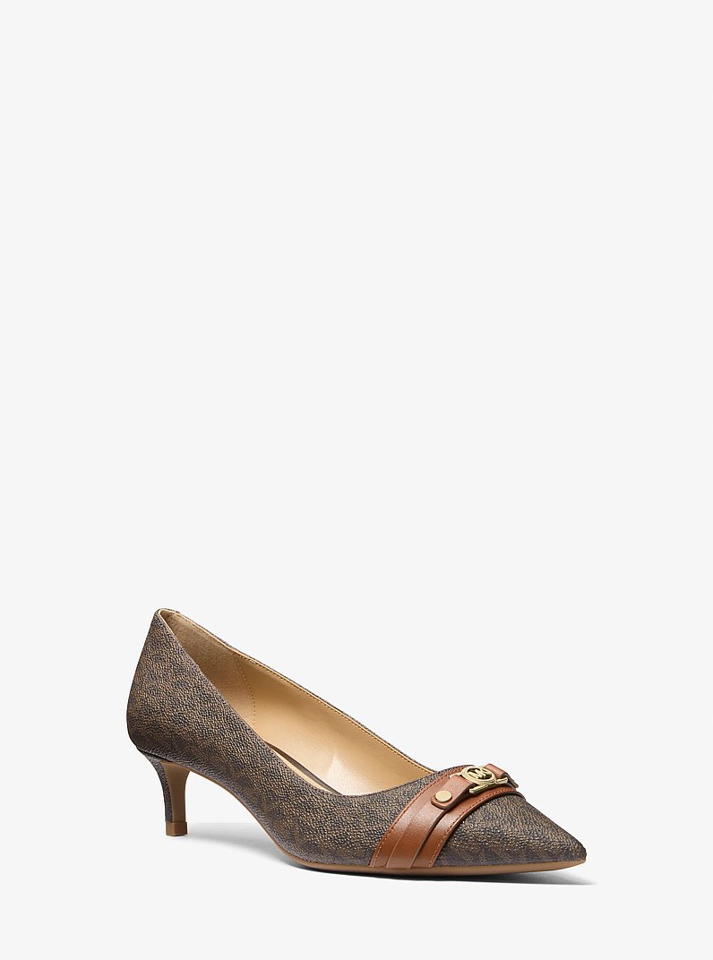 Mandy Flex Signature Logo Pump in BROWN/LUGGAGE | Michael Kors