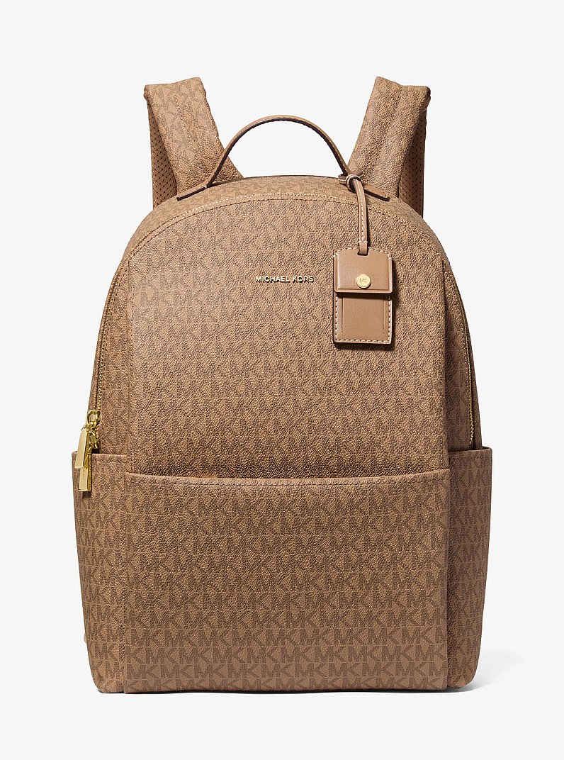 Grand sac &agrave; dos Sable &agrave; logo Signature in BOGUE | Michael Kors