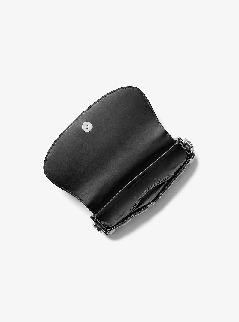 Mila Small Patent Convertible Crossbody Bag in BLACK | Michael Kors