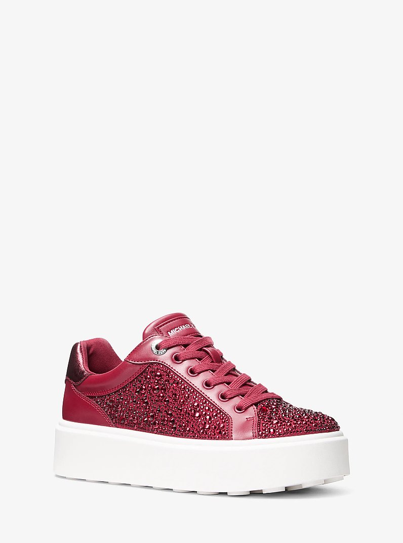 Romey Embellished Platform Sneaker in CHERRY | Michael Kors
