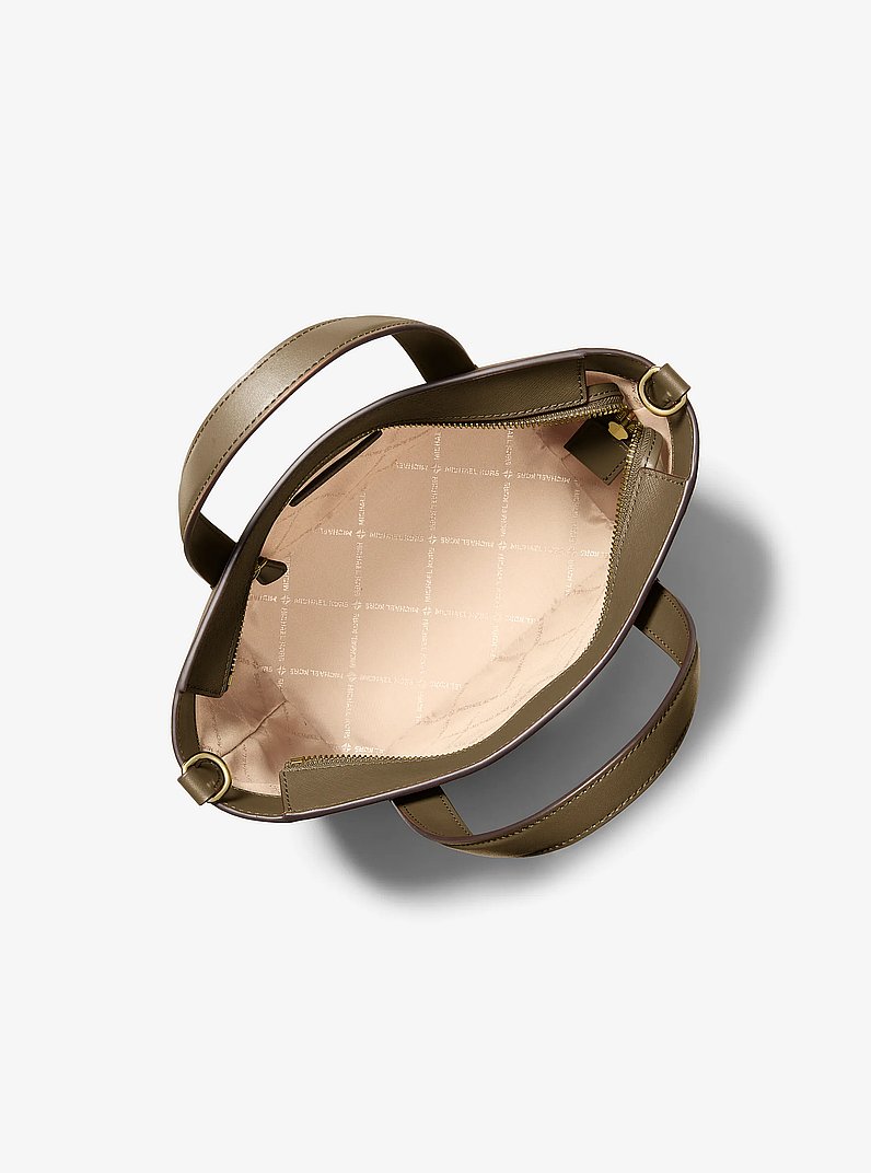 Borsa tote Pratt piccola in pelle Saffiano in LODEN | Michael Kors