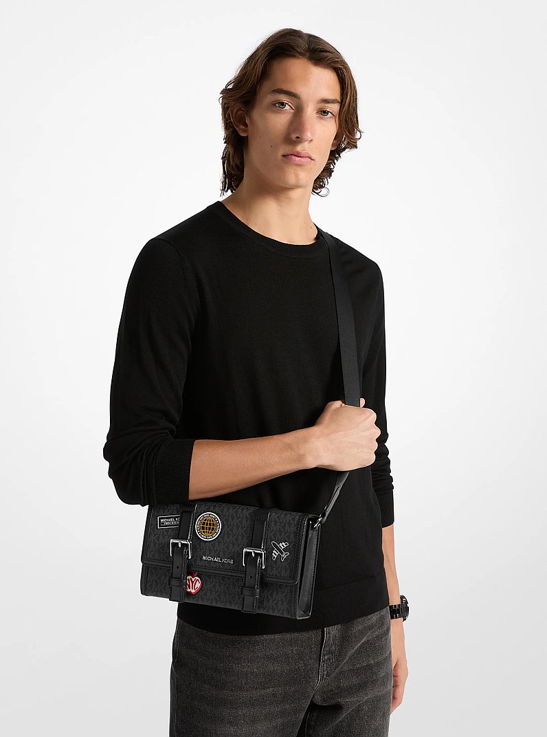 Cooper Embellished Signature Logo Trunk Crossbody Bag in BLACK | Michael Kors
