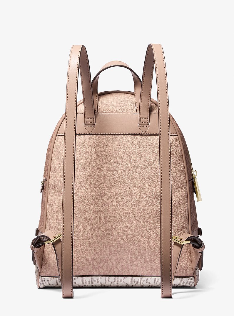 Mochila Rhea mediana con bloque de color y logotipo in BALLET MULTI | Michael Kors