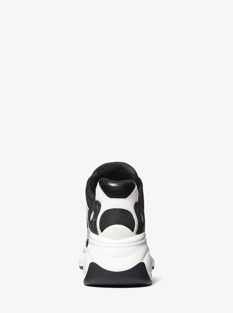 Sneaker Zuma aus Empire Signature-Logostoff und Mesh in SCHWARZ | Michael Kors