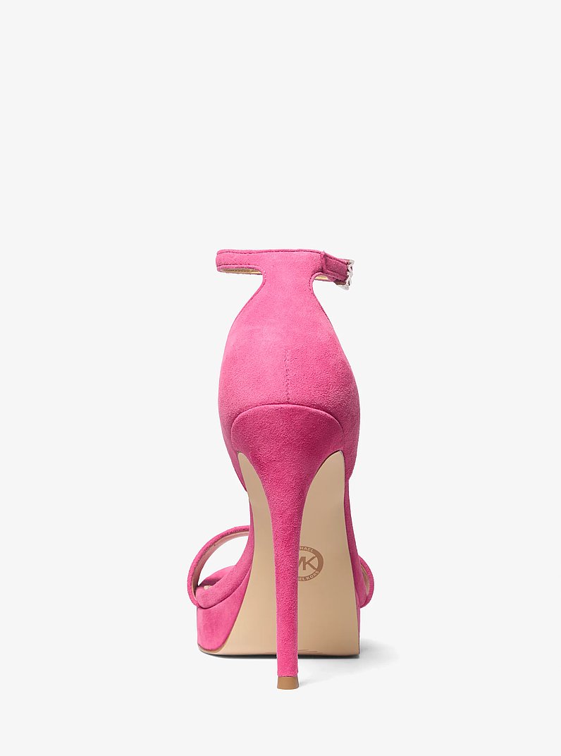 Sandale &agrave; plateforme Jordyn en su&egrave;de in PITAYA | Michael Kors