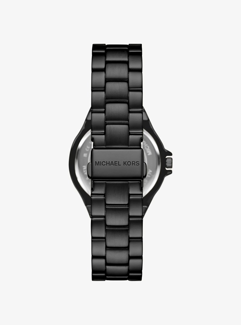 Montre Lennox de ton noir &agrave; pav&eacute; in NOIR | Michael Kors