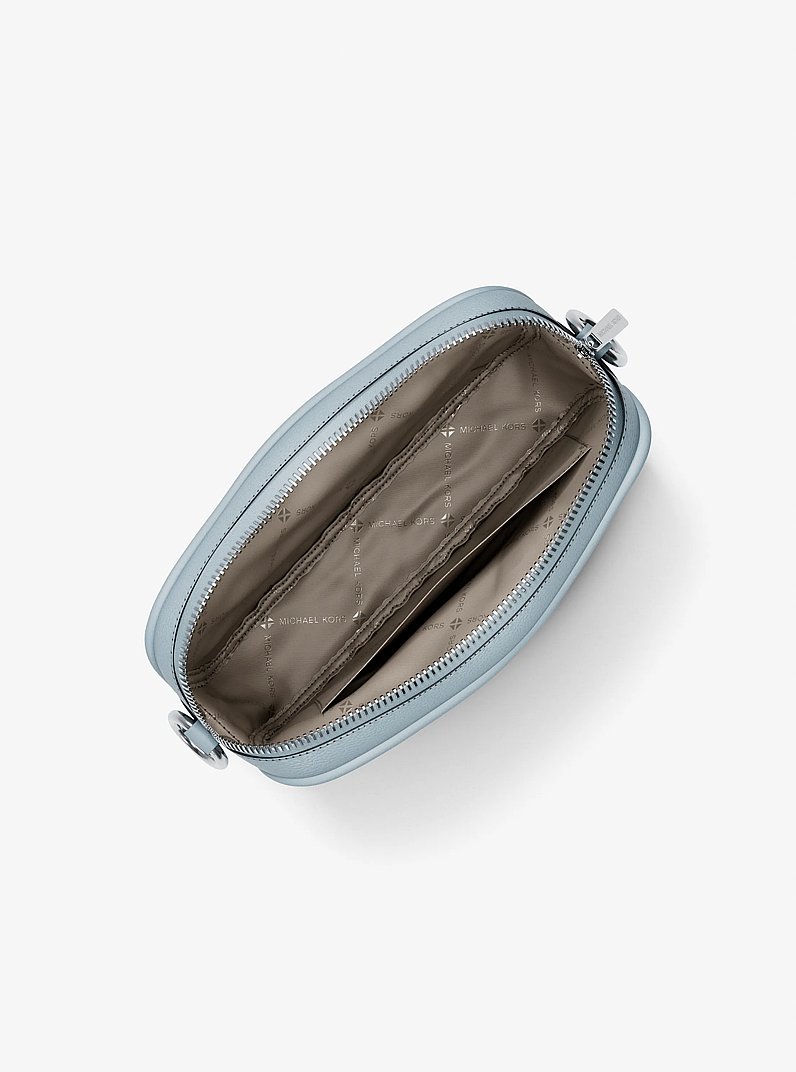 Jet Set Travel Small Signature Logo Camera Crossbody Bag in PALE OCEAN | Michael Kors