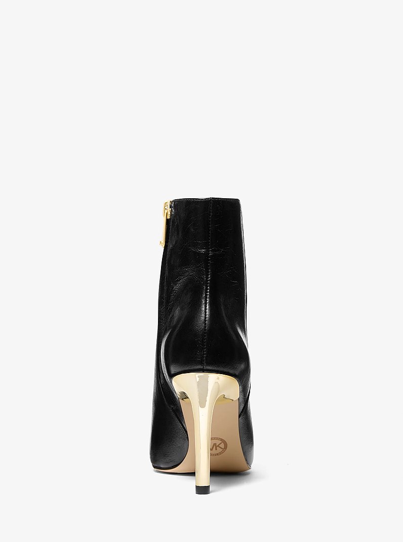 Kasia Leather Boot in BLACK | Michael Kors