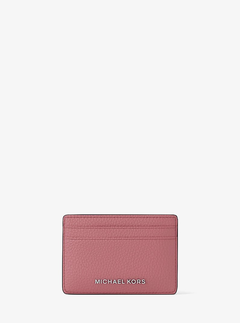 Pebbled Leather Card Case in ROSEWOOD | Michael Kors