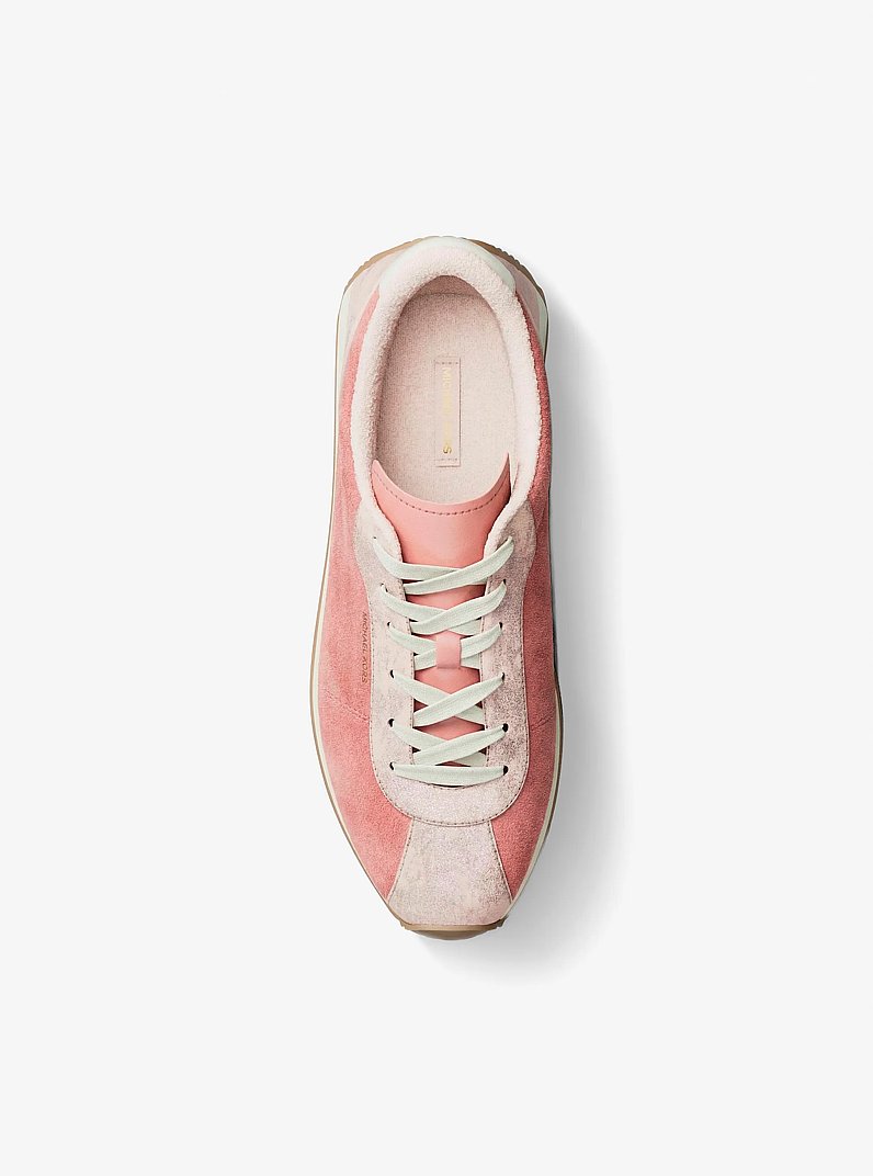 Rhodes Color-Block Suede Trainer in PRIMROSE | Michael Kors