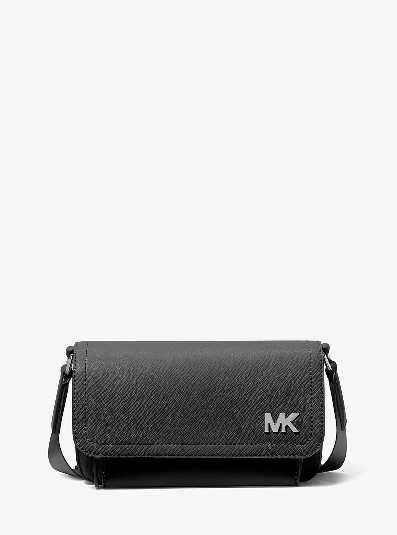 Cooper Saffiano Leather Crossbody Bag in BLACK | Michael Kors