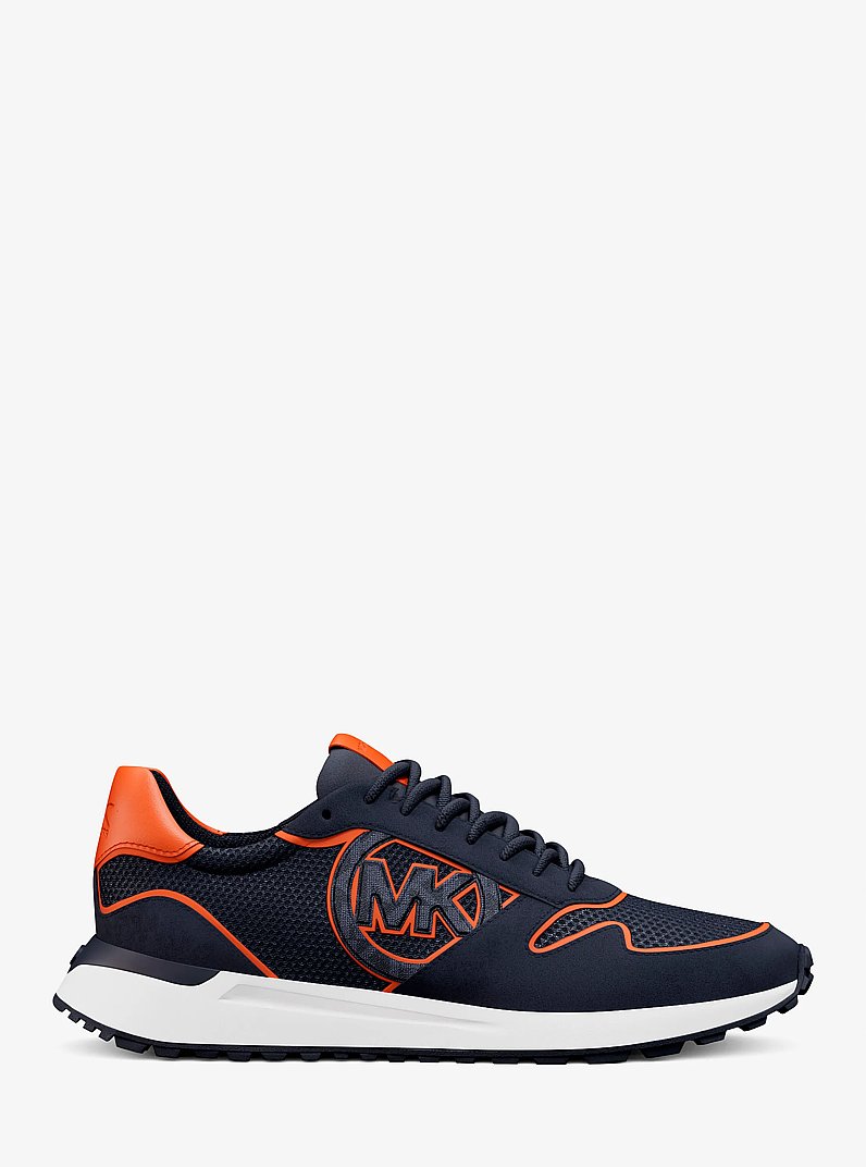 Dax Mixed-Media Trainer in NAVY | Michael Kors