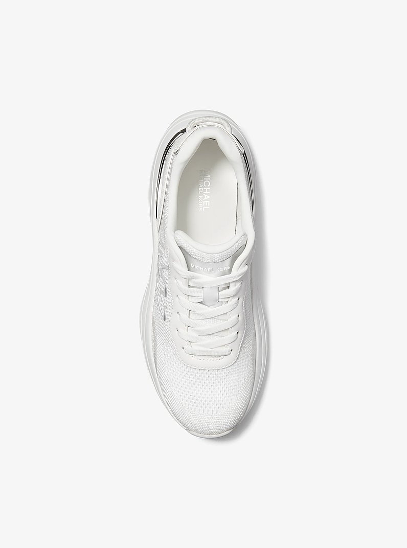 Athena Stretch Knit Trainer in OPTIC WHITE - Sale | Michael Kors [US]