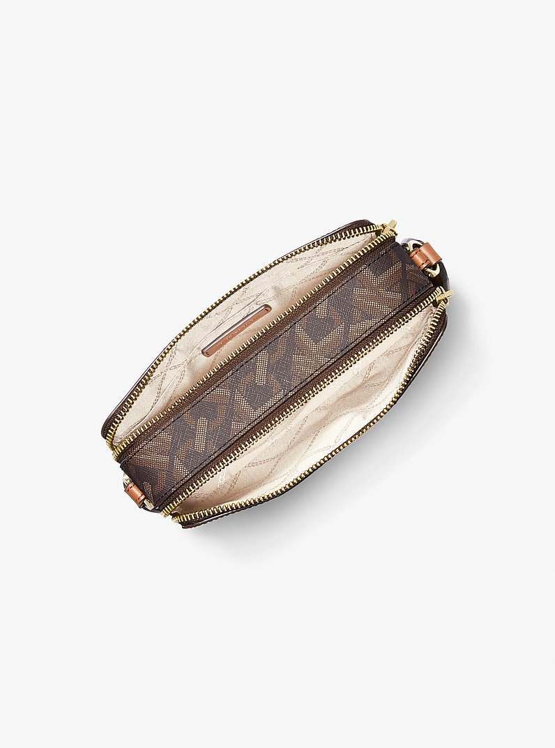 Camera bag Jet&nbsp;Set piccola con doppia zip, righe e logo Empire