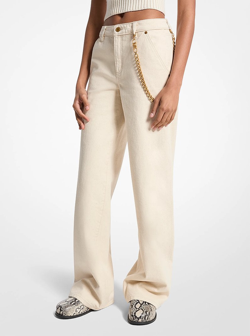 Relaxed Wide-Leg Jeans in NATRINSWSH | Michael Kors