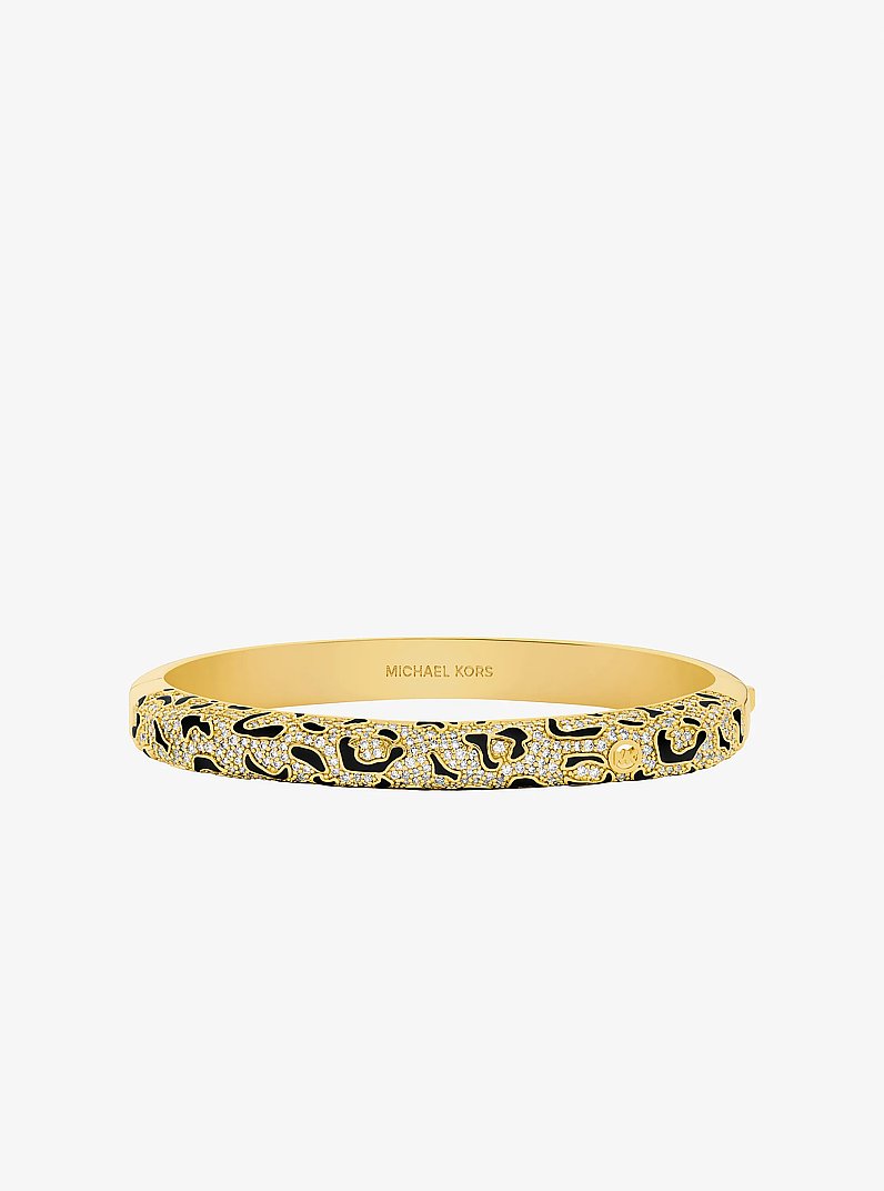Pav&eacute; Leopard Bangle in GOLD | Michael Kors