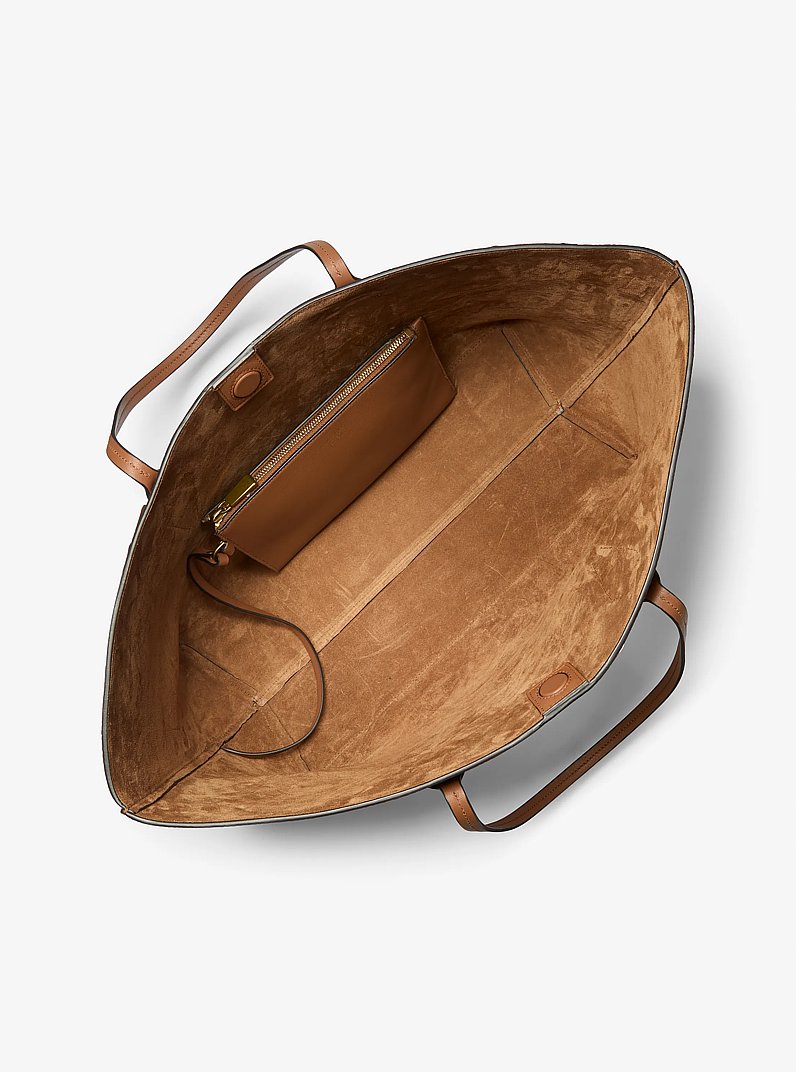 Melrose Pebbled Leather Tote Bag in SADDLE | Michael Kors