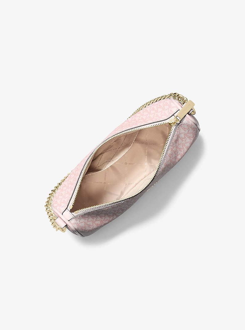Carmela Medium Signature Logo Convertible Crossbody Bag in POWDER BLUSH | Michael Kors