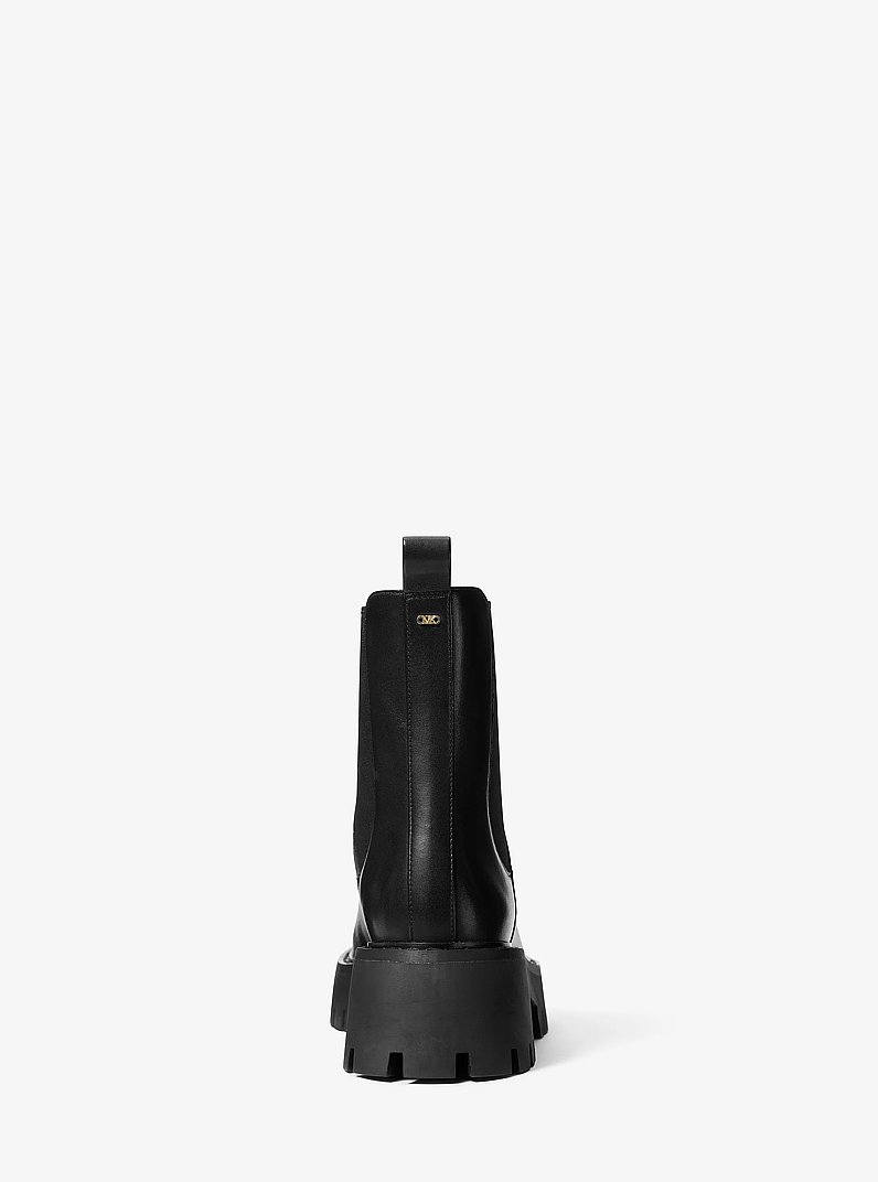 Asher Leather Lug Boot in BLACK | Michael Kors