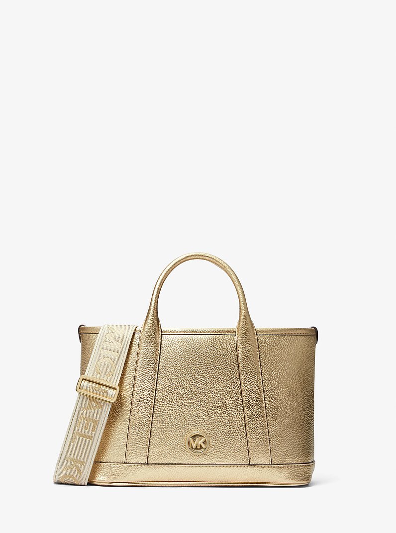 Henkeltasche Luisa Small aus Leder in Metallic-Optik